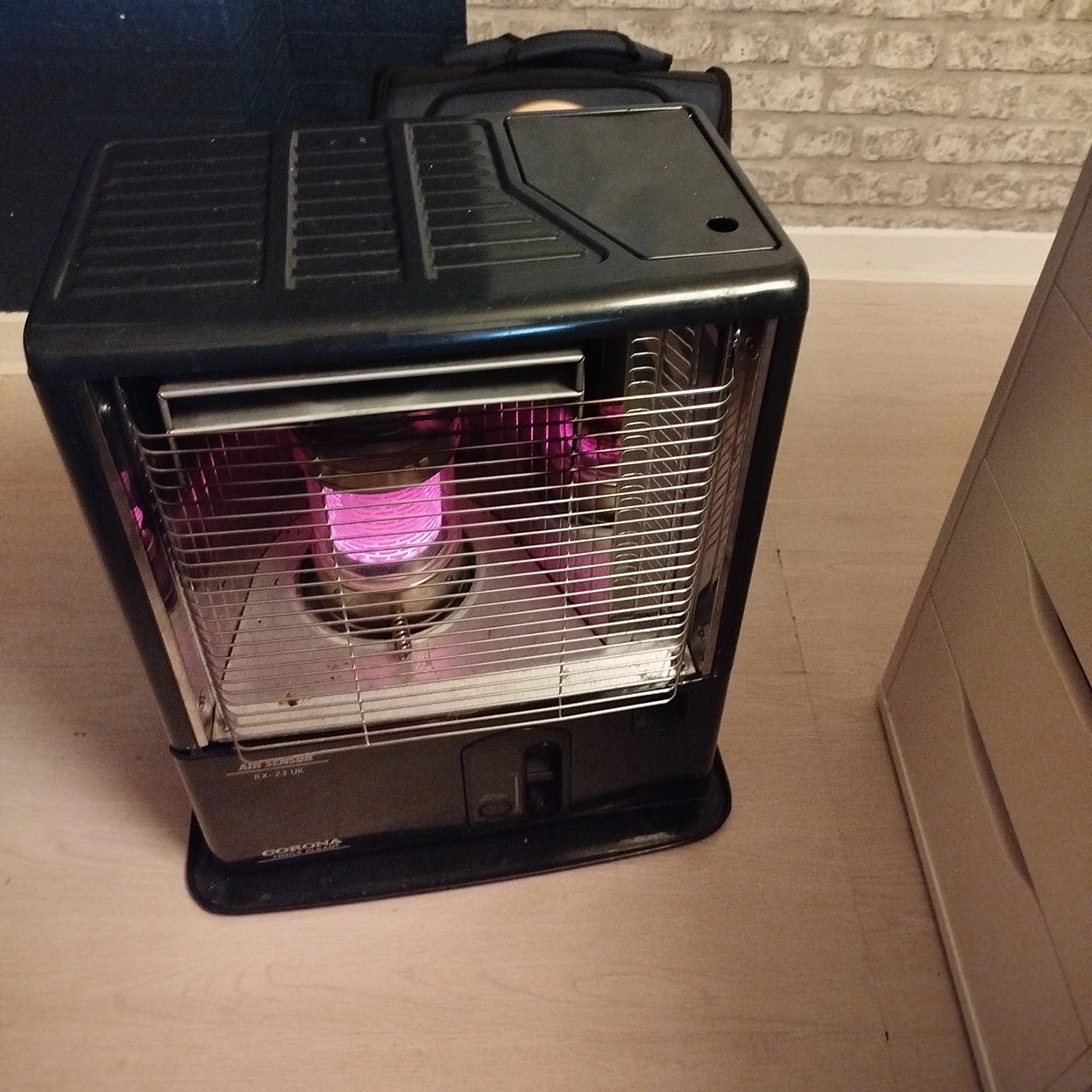 Ms Atterbury's paraffin heater