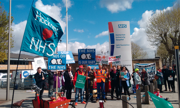 Homerton Hospital Picket Line