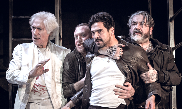 Jack Klaff, Jacob Banser, Doug Rao and Mark Jax in The Lower Depths. Photograph: Robert Workman.