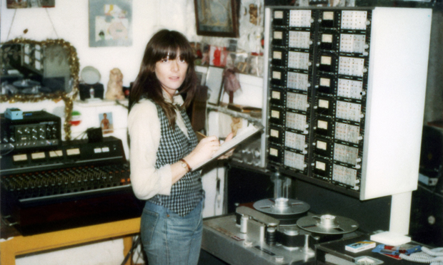 Cosey Fanni Tutti at Industrial Records studio, Martello Street, Hackney, ca 1980. Photo: © Industrial Records