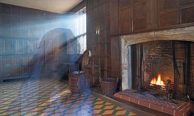 Are Sutton House’s oak-panelled rooms teeming with ghosts? Photograph: National Trust, composite image: Hackney Citizen