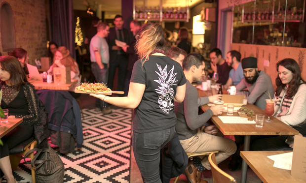 Buzzing: The Brook is a new addition to Mare Street and yet another vegan addition to the borough. Photograph: The Brook