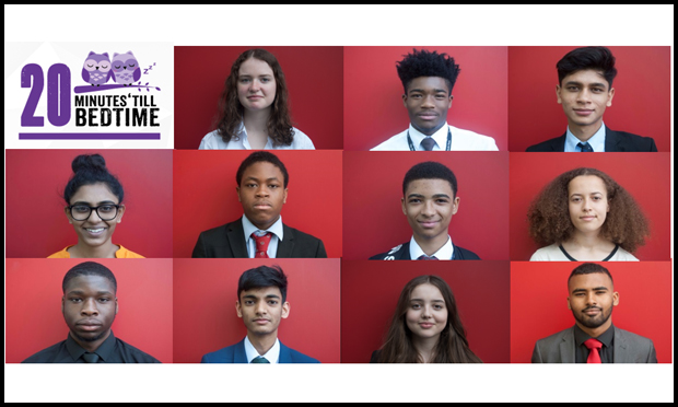 Press gang: the Twenty Minutes 'Till Bedtime team, featuring Neetu Singh (middle row, far left). Photograph: Twenty Minutes 'Till Bedtime