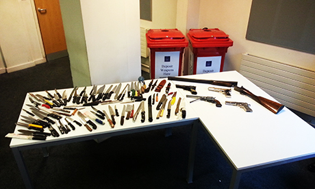Surrendered: some of the weapons taken off the streets as a result of the amnesty